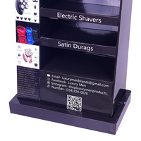 Soporte de exhibición de papel de cartón reciclable personalizado de alta calidad para productos de belleza para hombres, venta al por menor cuadrada para publicidad Pop