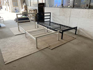 Cama de metal de acero para dormitorio, marco de cama individual, doble completo, individual, tamaño King, camas de metal - Product Image 4