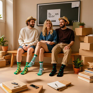 Calcetines a Rayas con Trébol <span class=keywords><strong>de</strong></span> Cuatro Hojas, los Más Vendidos, Calcetines Gruesos hasta la Rodilla para el Día <span class=keywords><strong>de</strong></span> San Patricio, que Absorben la Humedad y son Resistentes a los Olores - Product Image 2