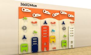 ผนังปีนป่ายในร่มสำหรับเด็กในสวนสาธารณะ สวนหย่อม โรงเรียน อนุบาล สนามเด็กเล่น และสนามกีฬา - Product Image 3