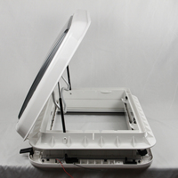 Puits de lumière pour camping-car 700x500mm avec lumière LED Fenêtre de toit de caravane Puits de lumière RV blanc étanche
