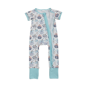 RTS Venta al por mayor Ropa para niños Manga corta Calabazas Otoño Mameluco para bebé Primavera Otoño Ropa de diseño - Product Image 2