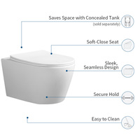 Asiento montado en la pared cisterna oculta inodoro colgar en la pared baño artículos sanitarios color marfil WC inodoros completos