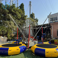 Remolque inflable móvil para niños al aire libre 4 personas trampolín elástico para adultos y niños