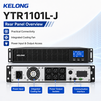 KELONG Onduleur monophasé en ligne pour salle informatique, alimentation de secours, régulation de tension, sortie 1000VA/900W YTR1101L-J