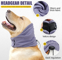 Fournisseur d'usine, 100% coton, écologique, vêtements pour animaux de compagnie, accessoires, bande apaisante pour soulager l'anxiété hivernale pour les chiens, protection de la tête