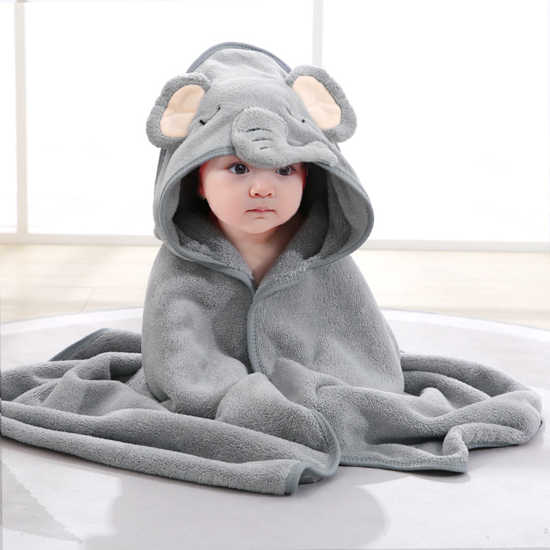 Baby Hooded Bath Towel Cloak Sets Kids Cartoon com capuz para bebês Organic Ultra Soft New Born Bath Cape Poncho