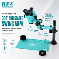 Microscope stéréo RF4 7050Pro avec rotation à 360° °   Support de moniteur LCD à bras articulé avec tapis de soudure pour la réparation de téléphones portables, ordinateurs, tablettes et montres