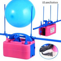 Gonfleur de ballons électrique à double buse, bleu rose, en plastique ABS durable, pour usage intérieur, fournitures de fête personnalisées, fabricants