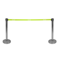 Poteau de guidage de file d'attente en acier inoxydable avec miroir rétractable, barrière de file d'attente, poteau de guidage avec base empilable