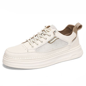 Nouveau fantaisie à lacets <span class=keywords><strong>robe</strong></span> en cuir chaussures de <span class=keywords><strong>Tennis</strong></span> pour hommes véritable vache blanc mode Sneaker pour homme 2025 personnaliser usine chaussures - Product Image 1