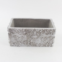Vente en gros de jardinière bonsaï en ciment durable avec pieds en pot pour planter des plantes à fleurs cactus et herbes pour le jardin