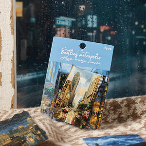 8 feuilles/paquet Pack d'autocollants : Série saison des pluies brumeuses Scènes <span class=keywords><strong>de</strong></span> pluie Jour <span class=keywords><strong>de</strong></span> pluie Autocollants décoratifs pour journaux faits main - Product Image 1