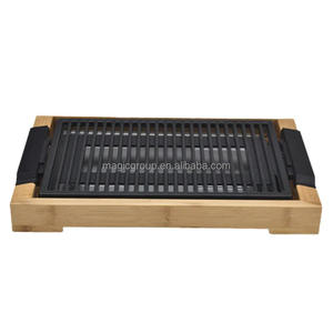 Electric BBQ Grill Indoor Portable Round Grill with Lid Non Stick Die Casting Plate Tabletop Electric Grill OEM Manufacturer - Product Image 2