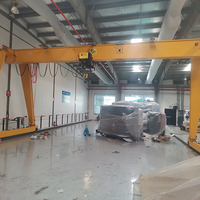 Grue portique monopoutre de 8 tonnes à roulement au sol, haute sécurité, pour chantier de fabrication d'acier, fournie directement par l'usine