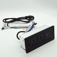 Universal 2 AC-Steckdosen 16A Nennstrom IP44 Verdeckte Schublade Tabletop-Steckdose USB A C Ladeans chlüsse EU/US/AU-Stecker
