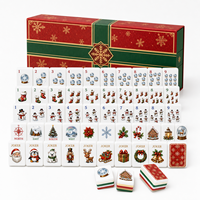 Tuiles de Mahjong de Luxe Modernes en Acrylique de Qualité Professionnelle pour Casino, Durables, MeldVerse, pour Jeux Familiaux de Noël et de Fêtes, 4