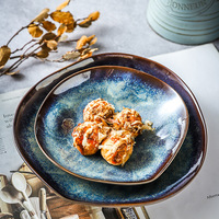 Ensemble de vaisselle en céramique pour four de style japonais, assiettes à salade créatives, plats pour restaurant, ensembles de vaisselle en céramique
