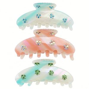 2024 nouveau Style femmes cheveux griffes mode marbre Floral acétate griffe pince grand fort antidérapant quotidien décontracté - Product Image 6