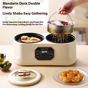 หม้อหุงข้าวอัจฉริยะแบบควบคุมคู่ สำหรับ 1-3 คน ขายดี นำเข้าโดยตรงจากต่างประเทศ หม้อหุงข้าวอเนกประสงค์แบบสองหม้อ สำหรับหลายฟังก์ชั่น - Product Image 4