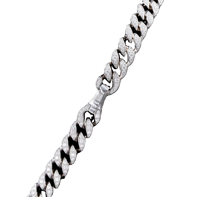 XG Lab Grow Diamond Chans 12mm Men's Curb Chains Necklaces 925 Silver Vvs Moissanite Cuban Link Chain