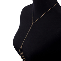 Chaîne de corps pour femme en acier inoxydable plaqué or 18 carats, étanche et inaltérable, idéale pour la plage et les soirées – Collection 2025