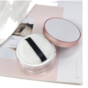 Ly <span class=keywords><strong>Mystory</strong></span> SF13 – Contenant vide pour poudre libre avec tamis et houppette, forme ronde, en plastique PP et ABS recyclé - Product Image 1