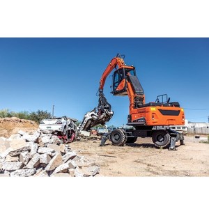 Grue de manutention flexible 26t DX210WMH-5 pour la gestion des déchets, grappin d'excavatrice pour opérations en chantier d'acier - Product Image 4
