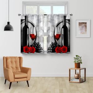 Tirai Dapur Warna Merah Muda, Tirai Pendek Gaya Valentine Farmhouse untuk Wanita dan Anak Perempuan, Tirai Kafe, Dekorasi Seni, Tirai Jendela Gaya Country - Product Image 4