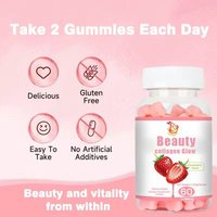 Complément beauté haute puissance pour une peau saine, aide à réduire les ridules, gommes au collagène avec acide pantothénique et zinc