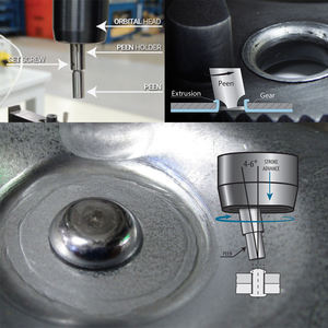 آلة برشمة كهربائية صناعية بقدرة 10 كيلو نيوتن، سعة البرشمة من <span class=keywords><strong>2</strong></span>-12 مم، آلة برشمة مدارية سيرفو مكتبية مع تغذية أوتوماتيكية من الشركات المصنعة - Product Image 4