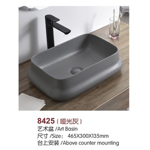 Ingenioso Lavabo Cuadrado de Cerámica Moderno, Elegante Diseño para Veranda, Lavamanos con Desagüe para Apartamento - Product Image 6