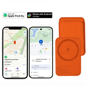 Portefeuille en cuir PU magnétique anti-perte intelligent pour MagSafe Find My <span class=keywords><strong>AirTag</strong></span> avec suivi GPS pour <span class=keywords><strong>iPhone</strong></span> pour <span class=keywords><strong>AirTag</strong></span> - Product Image 2