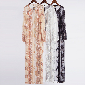 TONGYANG Abaya Dubai lusso paillettes di alta classe abito musulmano ricamo pizzo Ramadan caftano Islam Kimono turco Eid <span class=keywords><strong>Mubarak</strong></span> - Product Image 4