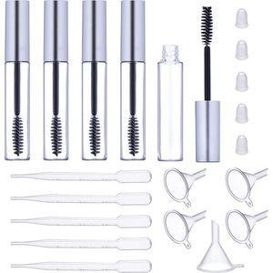 Tube vide pour rouge à lèvres, flacon, outil, ensemble de conteneurs en plastique tendance pour DIY avec capuchon argenté - Product Image 1