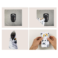 Housse de protection autocollante personnalisée en tissu magique lavable pour objectif d'appareil photo, ordinateur portable/smartphone – Cadeau promotionnel d'entreprise