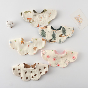 Serviette coréenne double usage en coton pour bébé, absorbante et respirante, motif vague florale 360° HYTO80 - Product Image 4