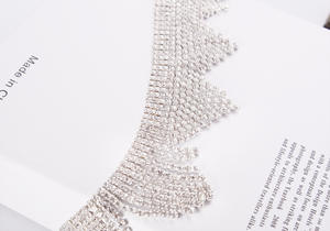 Collar <span class=keywords><strong>de</strong></span> Moda con Borla <span class=keywords><strong>de</strong></span> Diamantes Brillantes, Gargantilla Impermeable <span class=keywords><strong>de</strong></span> Cristal y Estrás, Chapado en Oro y Plata, Collares <span class=keywords><strong>de</strong></span> Acero Inoxidable - Product Image 3