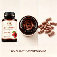 Berbérine SYC BIO Premium 2000mg 60 Capsules Végétariennes Complément Alimentaire à Base de Plantes Prix Usine Vente en Gros