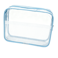 Pochette de maquillage transparente en PVC épaissi, étanche, trousse de toilette portable, logo personnalisé, prix de gros