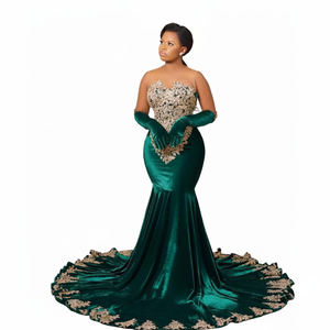 Elegant Somali Bridal Dirac Luxury <b>African</b> Wedding Traditional <b>Wear</b> Rich Embroidery Anti-Wrinkle Breathable Polyester - Product Image 2