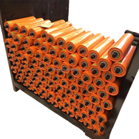Nouveaux rouleaux de convoyeur en acier au carbone lisses et durables pour usage agricole avec bord en caoutchouc pour convoyeur à bande