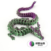 Figurine Artisanale Articulée Dragon Imprimée en 3D, Modèle Créatif, Cadeau, Pièce d'Exposition Colorée, Qualité Alimentaire et Film Chinois