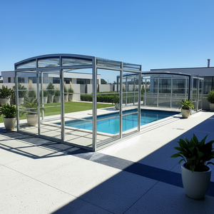 Conception populaire personnalisée enceinte de patio rétractable enceintes de véranda de toit <span class=keywords><strong>piscine</strong></span> de couverture de natation en polycarbonate - Product Image 6