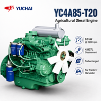 Mesin Diesel SCDC Yuchai YC4A85-T20 62W 2300rpm 4.837L Turbocharged untuk Traktor, Mesin Panen, dan Mesin Pertanian