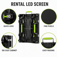 Mur vidéo LED grand format pour location, installation suspendue extérieure, haute luminosité, en aluminium moulé sous pression, avec maintenance avant et arrière, idéal pour les festivals de musique