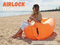 Fauteuil gonflable WEKAPO avec coussin intégré, dégonflage rapide, léger et portable pour le camping, la randonnée, l'intérieur et l'extérieur