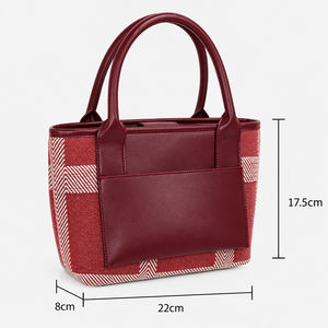 Bolsos de Mano Personalizados de Lujo para Mujer, Pequeños, de Tela de Algodón y Cuero PU, Bolsos de Hombro, Bolsos Cruzados Casuales con Patrón de Letras y Cierre a Presión - Product Image 2