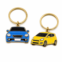 Porte-clés en alliage de zinc personnalisé avec logo, en forme de voiture, durable, souvenir automobile, cadeau en gros