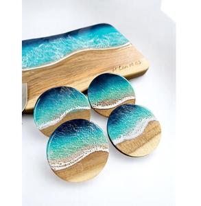Posavasos de Madera y Resina Natural Hechos a Mano, Perfectos para Café, Té o Bebidas, que Añaden un Encanto Rústico y Elegante y Protegen los Muebles - Product Image 5